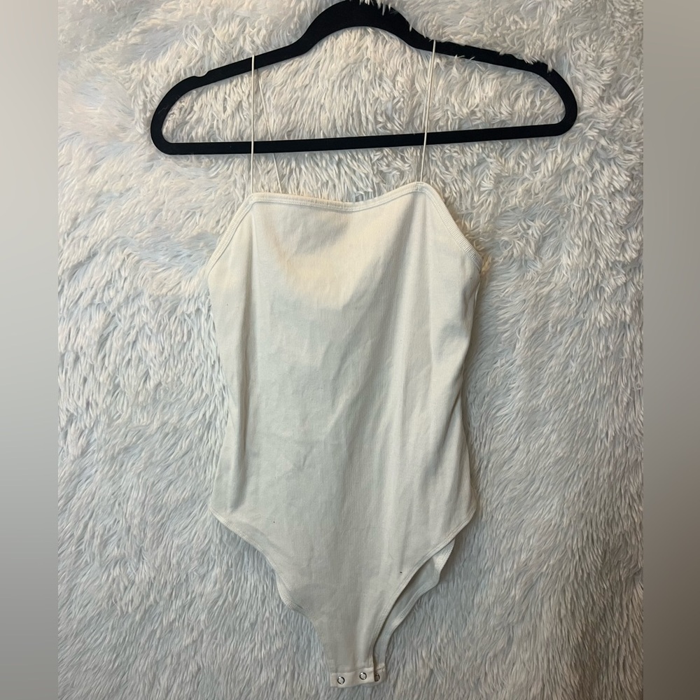 White Strapless Bodysuit